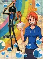 Nami & Brook A4 plastic trasparent file folder "ONE PIECE x Suntory"