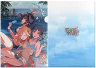 [Single item] Set (3 People / Sea) A4 clear file "Enoshima ×TARI TARI clear file set" Enoshima Island only