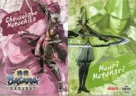 Chosokabe Modochika / Mori Motonari A4 plastic trasparent file folder "Lotte × Sengoku BASARA" clear file present campaign Circle K Sankus limited