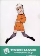 Tsukumo Tan (Orange Clothes Turning Direction Ver.) A4 clear file "TSUKUMO Original" April 2013 campaign item