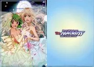 Cheryl Norm & Lanka Lee (wedding dress) A4 plastic trasparent file folder "Macross F (Frontier)" Macross 30th Anniversary The Macross Original Art Exhibition Limited