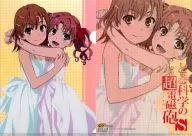 Mikoto Misaka & Kuroko Shirai (ONE PIECE) A4 plastic trasparent file folder "A CERTAIN SCIENTIFIC RAILGUN S" Dengeki G's magazine August 2013 Melon Books First Come Purchase benefits