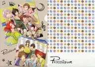 B. Beige & White A4 clear file set (2-pack set) "Tsukiuta"