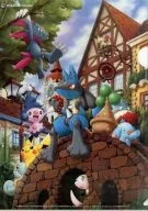 Meeting (Lcario Main & Brick Bridge) A4 plastic trasparent file folder "Pocket Monsters" Pokemon Center only