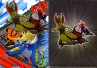 Triple Battle A4 plastic trasparent file folder on drawbridge "Pocket Monsters" Pokemon Center limited
