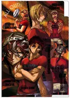 A. Set (Red) 3 Pocket Clear File 「 ALL OUT!! 」