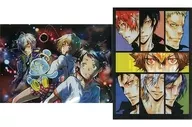 B. Assembly (background space) / Koma wari (7 people) A4 clear file set (2 sheets) "elDLIVE / Private Teacher Hit Man REBORN!" NEW Akira Amano Exhibition in Kyoto goods