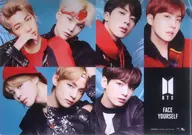 BTS A4 plastic trasparent file folder (Image D) "CD FACE YOURSELF" TSUTAYA 3 Configuration Set Purchase benefits