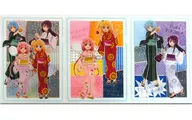 Yukata Pattern A4 Clear File Set (3-Pack) "COMIC GIRLS x Lawson"