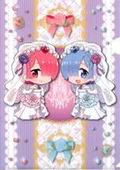 Lamb & Rem (Deformed / Wedding Ver.) A4 Clear File Vol. 2 "Re:ZeRo Starting Life in Another World Memory Snow× Sega" UFO Catcher Special