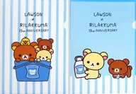 集合(買い物カゴ) A4クリアファイル2枚セット 「リラックマ×ローソン 2018年 秋のリラックマフェア」