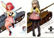 Rose Hip & Hemi Erika (Civil) A4 Clear File Set (2 Set) "Ichiban KUJI Girls und Panzer Tank Road Operation! ~ 2019!" Premio J