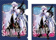 Caster / Merlin "Fate/Grand Order Trading A6 mini clear file with post card Part 2"