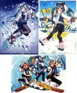 Snow Miku 2016 A4 Clear File Set (3-Pack) 「 SNOW Miku Matsumoto 2016 」