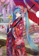 初音未來(藤常Ver.)「初音未來~花色衣~迷你透明文件夾收藏」雪花天空城限定