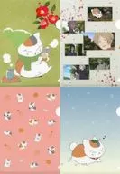All 4 types set Original A5 plastic trasparent file folder "Natsume's BOOK of FRIENDS Ishioki to Kaikei Visitor x Family Mart" Target item Purchase benefits