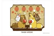 04. Festival A4 Japanese paper file' Raccoon dog and fox'