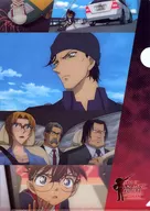 Edogawa Conan & Akai Shuichi & Jodie / Sterling A4 plastic trasparent file folder "Muten Kurazushi x Theatres CASE CLOSED Scarlet Bullet" Kurazushi app / Twitter follower limited special 1st installment