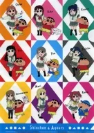 Assembly A4 plastic trasparent file folder "CRAYON Shinchan x Love Live! Sunshine!"