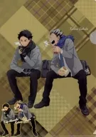 木兎 Kotaro & Red Reed Kyoji A4 Clear File & Die Cut Sticker Set ~ Autumn & Winter ~ "High Cue!" Animate Limited