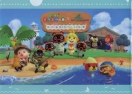 Gathering (Hakkeijima ver.) plastic trasparent file folder "Animal Crossing New Horizons x Sendai Umino-Mori Aquarium / Yokohama and Hakkeijima Sea Paradise Hakei-jima Island Interacting with Sea Of The Sea"