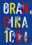 Travis Japan A4 plastic trasparent file folder (blue) "Travis Japan× Orangina 100" novelty goods