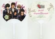 [Single Item] Kondo, Hijikata, Okita and Yamasaki Uchiwa "GINTAMA Cherry Festival 2011 (tentative) Shinsen Gumi Set"