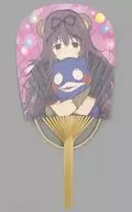 Purple Oval Fan "SENRAN KAGURA Bakunyu Hyper WEB KUJI 2 pi" E-4 Prize