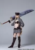 安藤彩華(毘沙門)/全身·右手武器·抬·背景灰色·角色拍攝/舞台劇<野良神-神與願望->"私人明信片