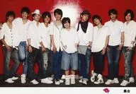 D2 / Gathering (10 persons) / Whole Body / Costume White / Center Nishii / Background Red / Official Official photo