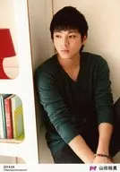 D2/山田裕貴/上半身・衣装緑・両手下げ・視線左・本・「2014.04」/p.o.t会員限定ブロマイド