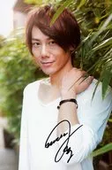 ☆Ash/根本正胜/带亲笔签名・上半身・服装白色・左肩・左向・植物性/活动限定生写真