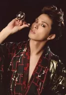 Ryosuke Kato / Upper Body / Costume Black / Right Hand vidro / Background Black / Stage 「 Handsome Rakugo Act 7 」 Bromide B