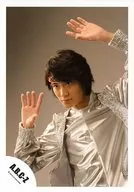 A.B.C-Z / Shota Totsuka / Upper Body / Costume Silver / Both Hands Par / Both Hands Raised / Eyes Left / Background Brown / "ABC-Za 2013 Johnnys Legend" Offshot / Official Official photo