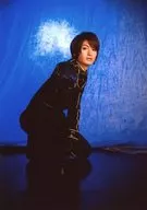 Ryo Matsuda (Umi 棠鋭 Toshimasu) / Whole-body, Costume black, Right-facing, Upper-body diagonal, Background blue, Character actor shot / Event 「 Messiah - Chapter of Secret Color - 」