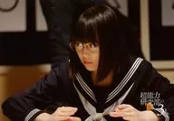 Erika Ikuta / Horizontal, Bust up, Uniform, Both Hands, Glasses, Front Body, Left Eye View / Film "Supernatural Research Club 3" Off-shot Official photo