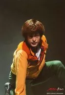 A.B.C-Z / Ryoichi Tsukada / Live Photo / Above the Knee / Crouching / Yellow Costume / Green Pants / Below the Right Hand / Left knee raising / Under the Right Eye / ABC-Za 2013 Johnnys Legend