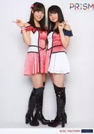 Morning Musume. '15 / Fuhisamura Hijiri y Sayashi Satoho / Todo el cuerpo y vestuario : rosa, blanco y negro, pieza, tamaño 2L / Morning Musume. '15 Tour de conciertos Otoño - PRISM -