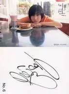 No. 6 : Ryoko Hirosue / Horizontal, Upper body, Costume Orange, Backside printed with signature / official bromide