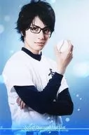 Takuma Wada / Upper Body / Uniform / Right Hand Ball / Right Direction / Left Arm Bent / Background Light Blue / Character Actor Shot / A4 Size / Stage 「 Ace of Diamond The LIVE 」 Official Official photo