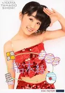 ハロプロ研修生/船木結/上半身・衣装赤・左手パー敬礼・首傾げ・印刷イラスト・サイン入り・2Lサイズ/ハロプロ研修生 発表会 2015～3月の生タマゴShow!～