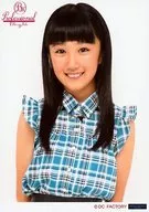 ハロプロ研修生/船木結/上半身・衣装青・白・チェック柄・両手下・歯見せ・2Lサイズ/Berryz工房デビュー10周年記念コンサートツアー2014秋～プロフェッショナル～