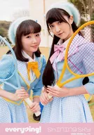 Everying! / Ibuki Kido / Erii Yamazaki / Upper body / Costume light blue / yellow / pink / Both hands racket / Outdoor / CD 「 Shining Sky 」 Special Edition Character Ani Special Bromide