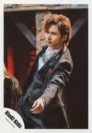 KinKi Kids / Koichi Domoto / Above-the-knee ・ Costume black ・ White ・ Body bending ・ Left front ・ Face left side ・ Mouth closing / 『 Rose and Sun 』 PV photo / Official Official photo