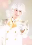 Ryo Matsuda (Isana-sha) / Upper body, costume white, left hand gesture, background white, Character Tomoshot / Stage "K-Lost Small World -" trading bromide