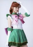 Kaede (Sailor Jupiter) / Acima do joelho, Figurino, Verde, Branco e Roxo, Cabeça Esquerda, Cabeça Direita, Corpo Direito, Imagem de Personagem / Musical "" Beautiful Warrior Sailor Moon "-Amour Eternal" MerchanDising Photo