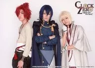 Yūichirō Matsuhita (un rebelde), Yūki Hiyori (un vagabundo), Shinichiro Ueda (un filósofo) / Horizontal, Hiyori, Hiyori Arm Group, Size 2L, Character Tector Shot / Stage "CLOCK ZERO - A second of the end - A Live Moment Replay" bromide