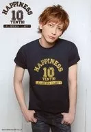 Lead/Keymoto Teru/Joelho, Figurino Preto / Amarelo / T-shirt / Ambas as mãos / Fan Club Event Tour "Leaders Party 10! ~ Happiness ~" Photo Set C