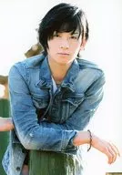 Yoshihiko Aramaki / Upper Body, Costume Denim, Blue, Front, Leaning against Wood / Official Official photo