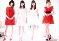 Nogizaka46 / Set (4 People) / Horizontal Type / Whole Body / Costume Red / White / Both Hands Bottom / Background White / 2L Size / "Konpon" FLASH Special Gravure BEST 2016 New Spring Special Edition x Nogizaka46